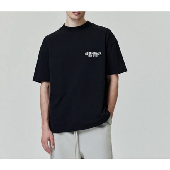 NWT Jet Black Fear of God Essentials Classic Short Sleeve Tee SMALL - Picture 7 of 7